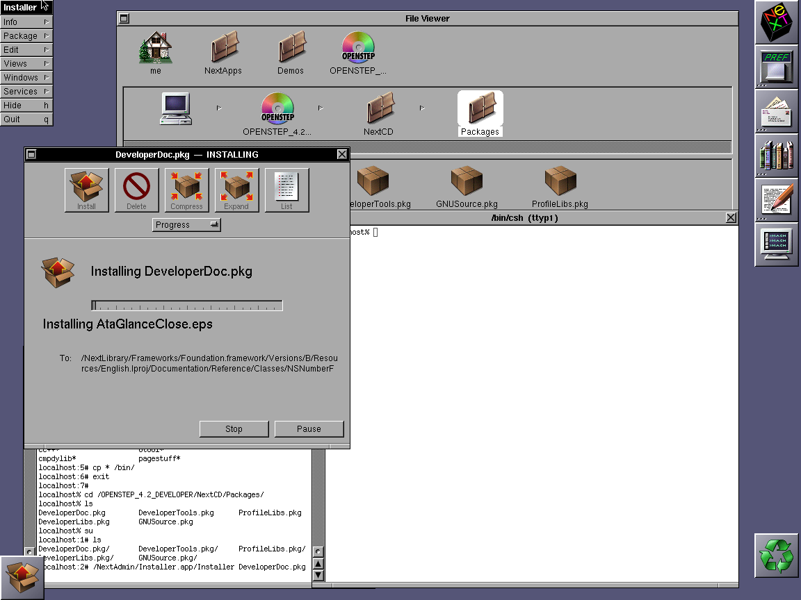 Install developer documentation