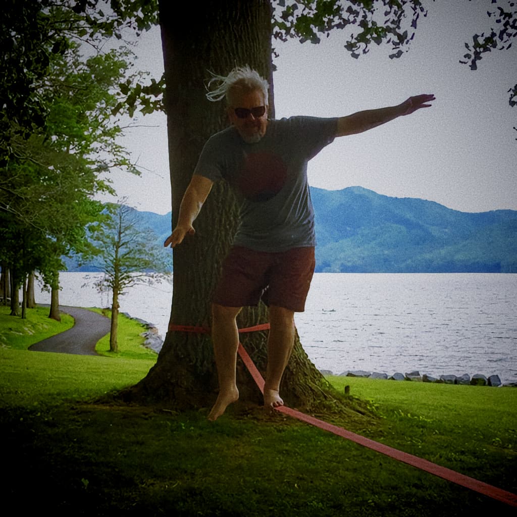 Brian slacklining